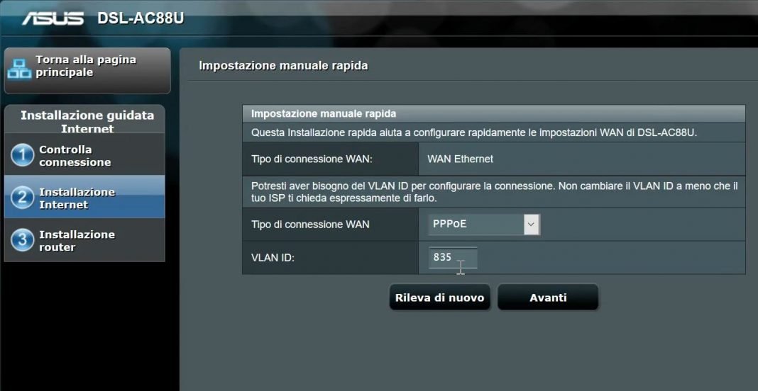 Configurare modem con fibra FTTH Tiscali