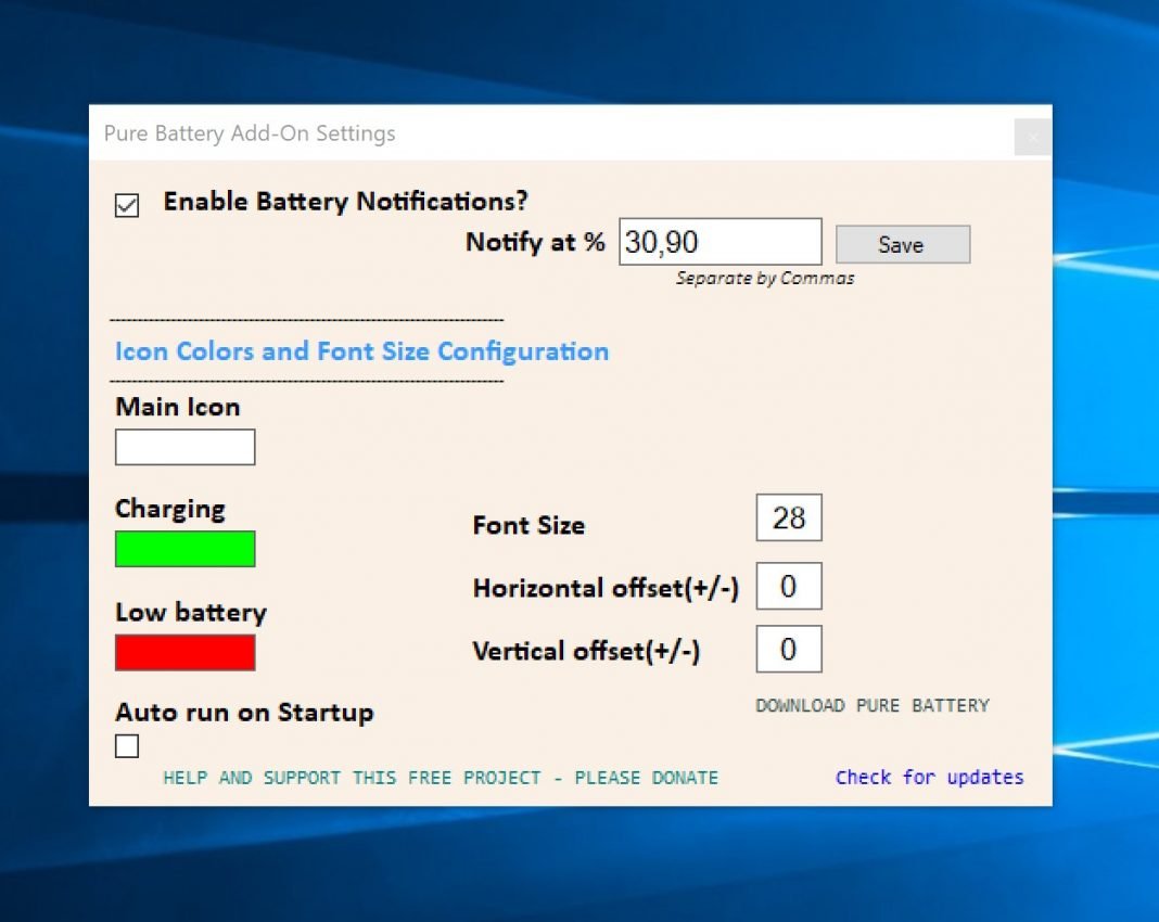Come visualizzare la percentuale batteria in Windows 10